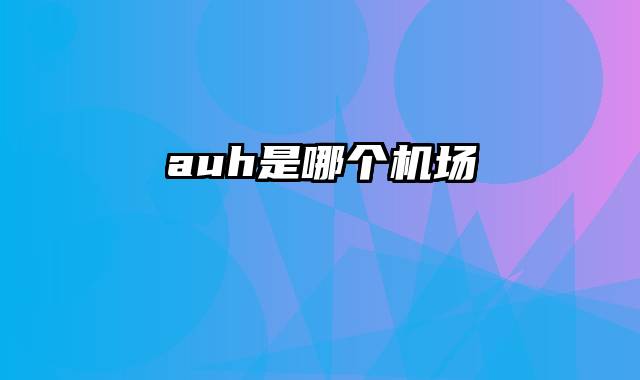 auh是哪个机场