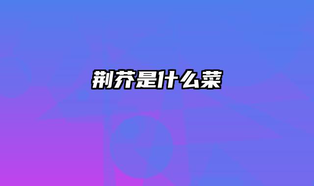 荆芥是什么菜