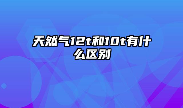 天然气12t和10t有什么区别