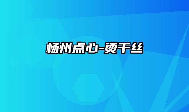 杨州点心-烫干丝