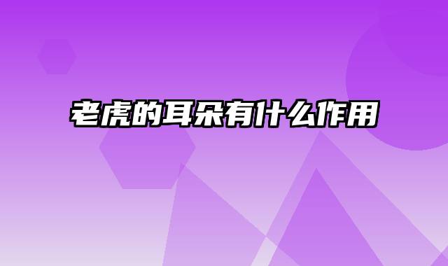 老虎的耳朵有什么作用