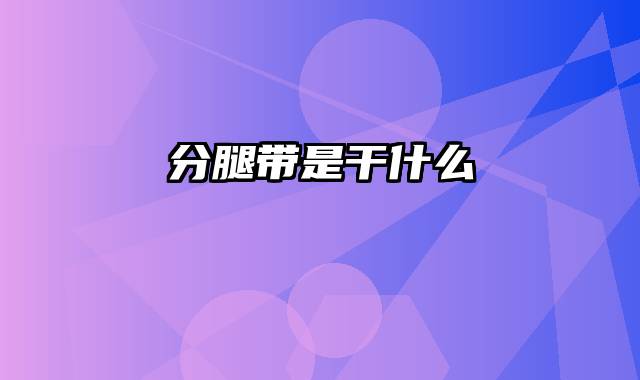 分腿带是干什么