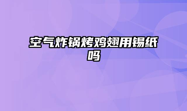 空气炸锅烤鸡翅用锡纸吗