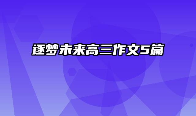 逐梦未来高三作文5篇