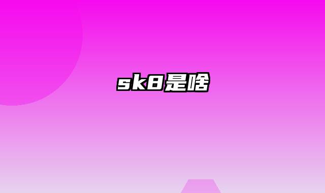 sk8是啥