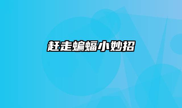 赶走蝙蝠小妙招