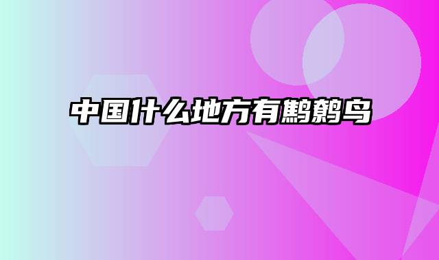 中国什么地方有鹪鹩鸟