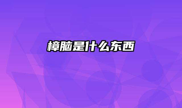 樟脑是什么东西