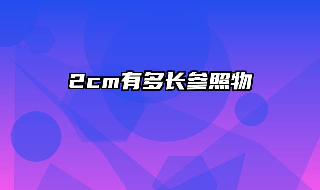 2cm有多长参照物