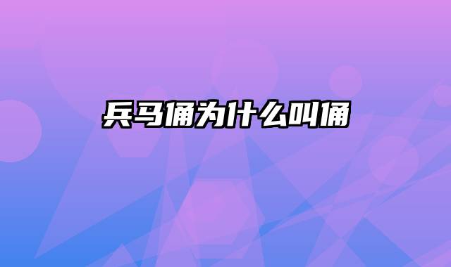 兵马俑为什么叫俑