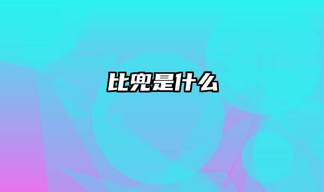 比兜是什么