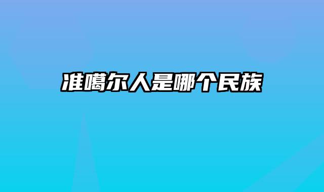 准噶尔人是哪个民族