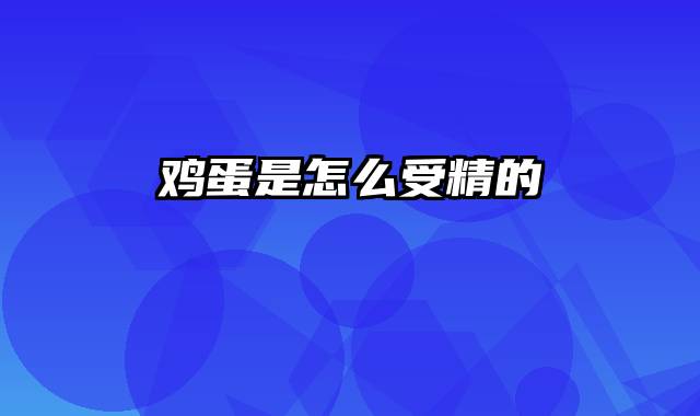 鸡蛋是怎么受精的