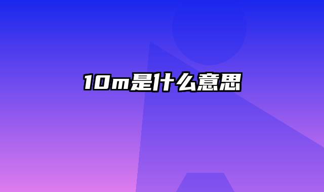 10m是什么意思