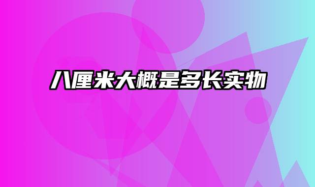 八厘米大概是多长实物