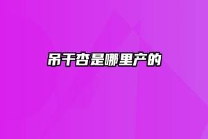 吊干杏是哪里产的