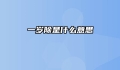 一岁除是什么意思
