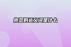 抱怨的近义词是什么