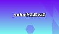 soho中文怎么读