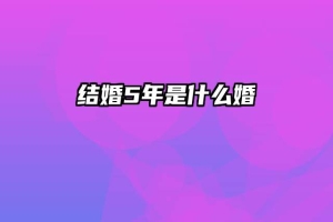 结婚5年是什么婚