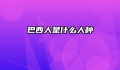 巴西人是什么人种