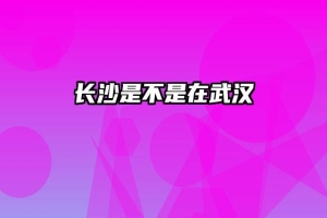 长沙是不是在武汉