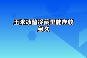 玉米冰箱冷藏里能存放多久