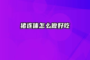 猪连体怎么做好吃