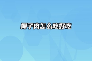椰子肉怎么吃好吃