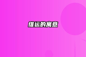 维运的寓意