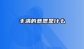 丰满的意思是什么