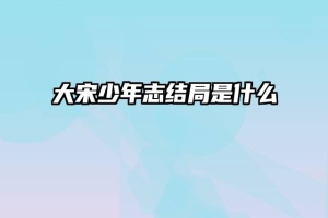 大宋少年志结局是什么