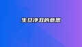 生旦净丑的意思