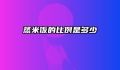 蒸米饭的比例是多少